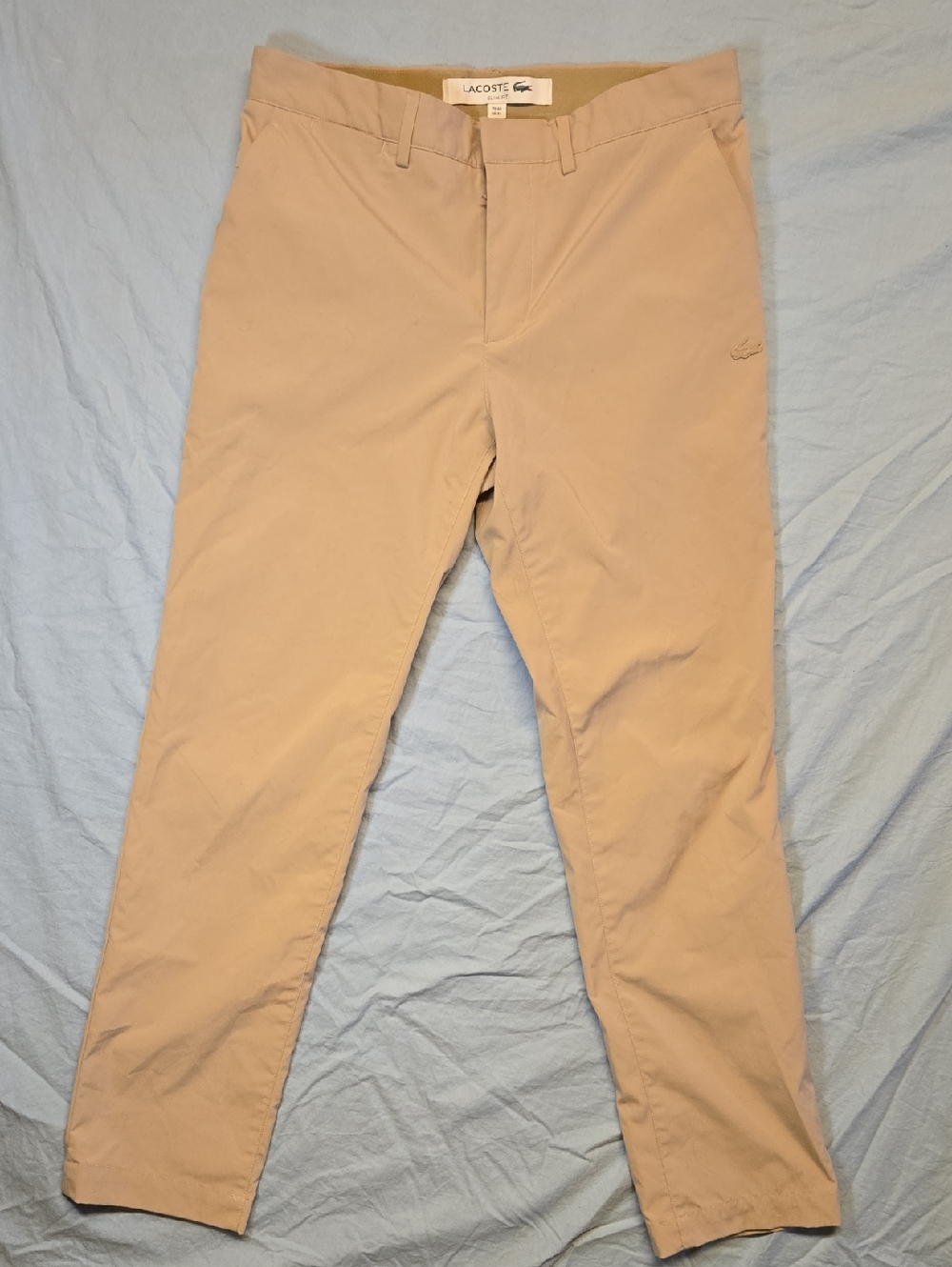 Lacoste Cream Tan Chino Slim Fit Casual Pants